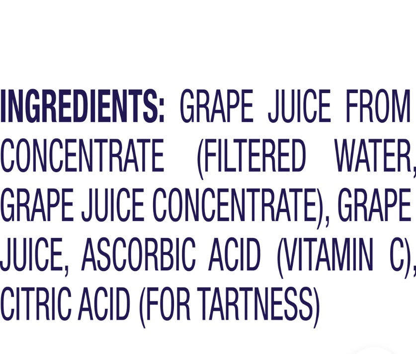 WELCH'S 100% GRAPE JUICE, 10 Fl Oz