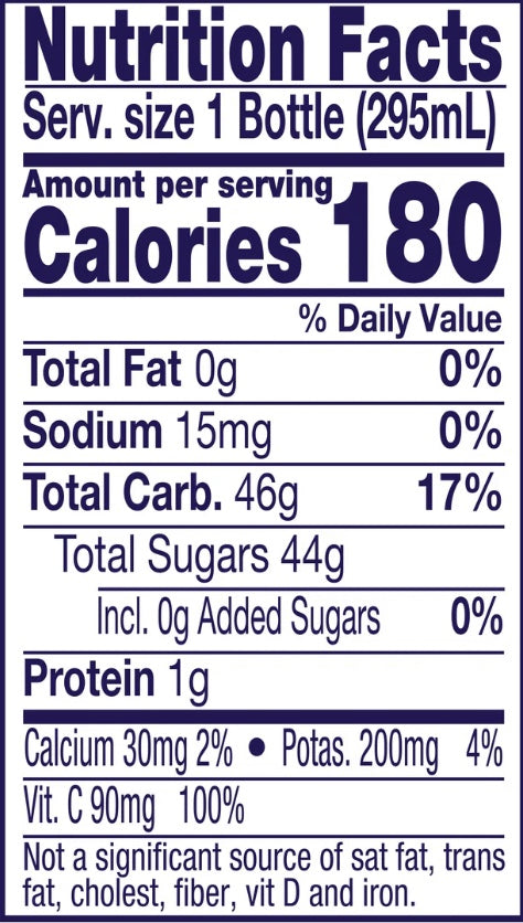 WELCH'S 100% GRAPE JUICE, 10 Fl Oz