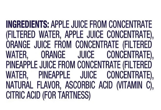 WELCH'S 100% ORANGE PINEAPPLE APPLE JUICE, 10 Fl Oz