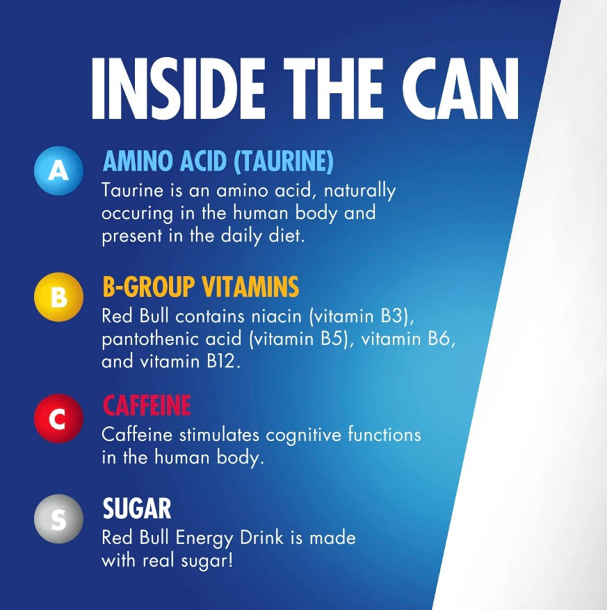RED BULL ENERGY DRINK, 12 Fl Oz