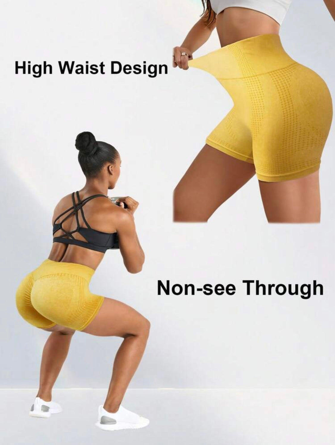 YOGA SHORTS, HIGH WAIST WORKOUT SHORTS, FITNESS YOGA BUTT LIFT SHORTS, FITNESS LADIES YOGA GYM RUNNING SHORT PANTS AND SPORTSWEAR