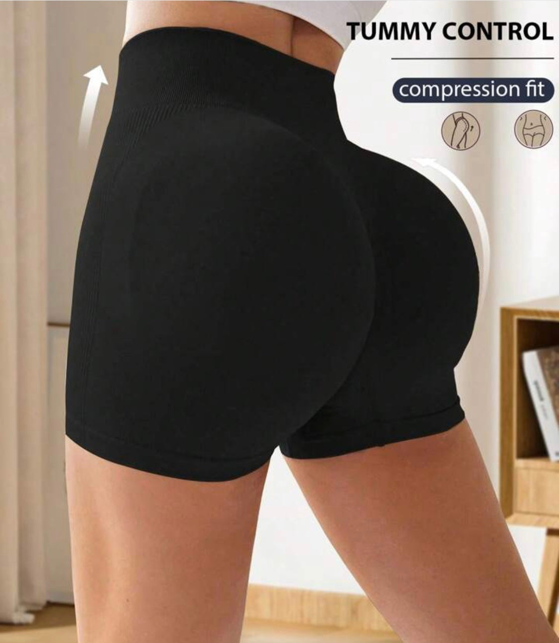 YOGA SHORTS, HIGH WAIST WORKOUT SHORTS, FITNESS YOGA BUTT LIFT SHORTS, FITNESS LADIES YOGA GYM RUNNING SHORT PANTS AND SPORTSWEAR