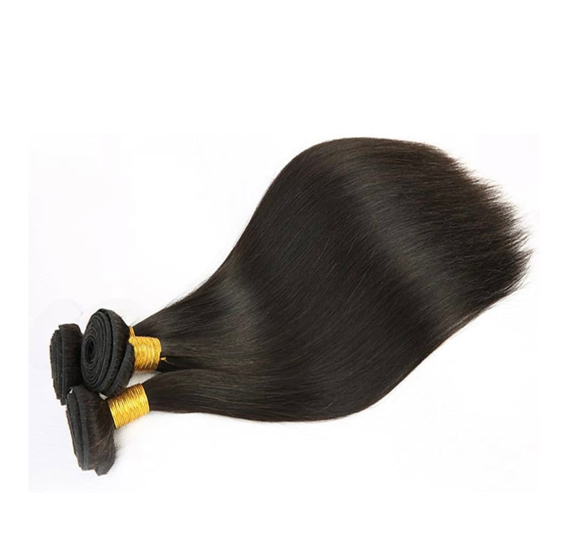 BRAZILIAN STRAIGHT UNPROCESSED 100% HUMAN HAIR VIRGIN REMY 12" 14" 16"