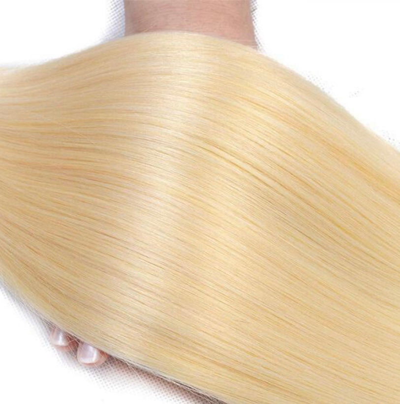 B&B EXPRESS GOLD 100% BRAZILIAN STRAIGHT VIRGIN HUMAN HAIR COLOR 613, 18" 16" 14"