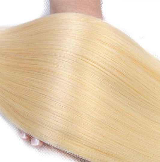 B&B EXPRESS GOLD 100% BRAZILIAN STRAIGHT VIRGIN HUMAN HAIR COLOR 613, 12" (4x4)