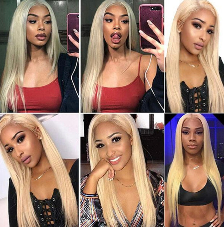 B&B EXPRESS GOLD 100% BRAZILIAN STRAIGHT VIRGIN HUMAN HAIR COLOR 613, 18" 16" 14"