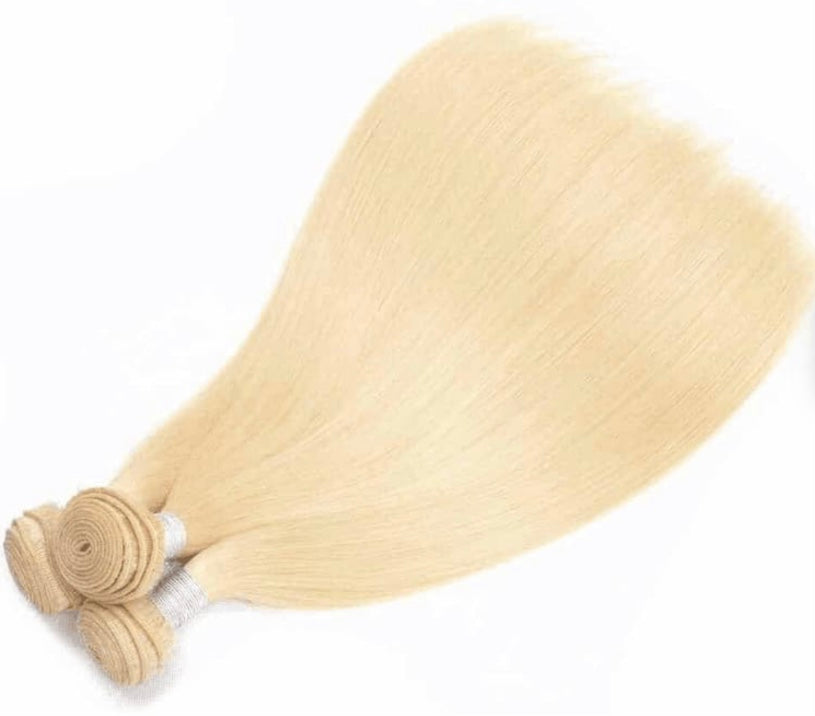 B&B EXPRESS GOLD 100% BRAZILIAN STRAIGHT VIRGIN HUMAN HAIR COLOR 613, 18" 16" 14"