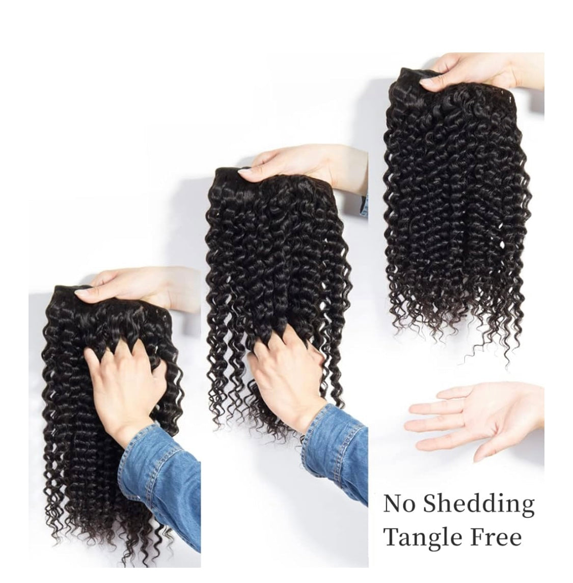 LACE CLOSURE + BUNDLE DEAL, BODY WAVE 16" 18" 20", 4"x 4" HD LACE CLOSURE, COLOR (NATURAL)