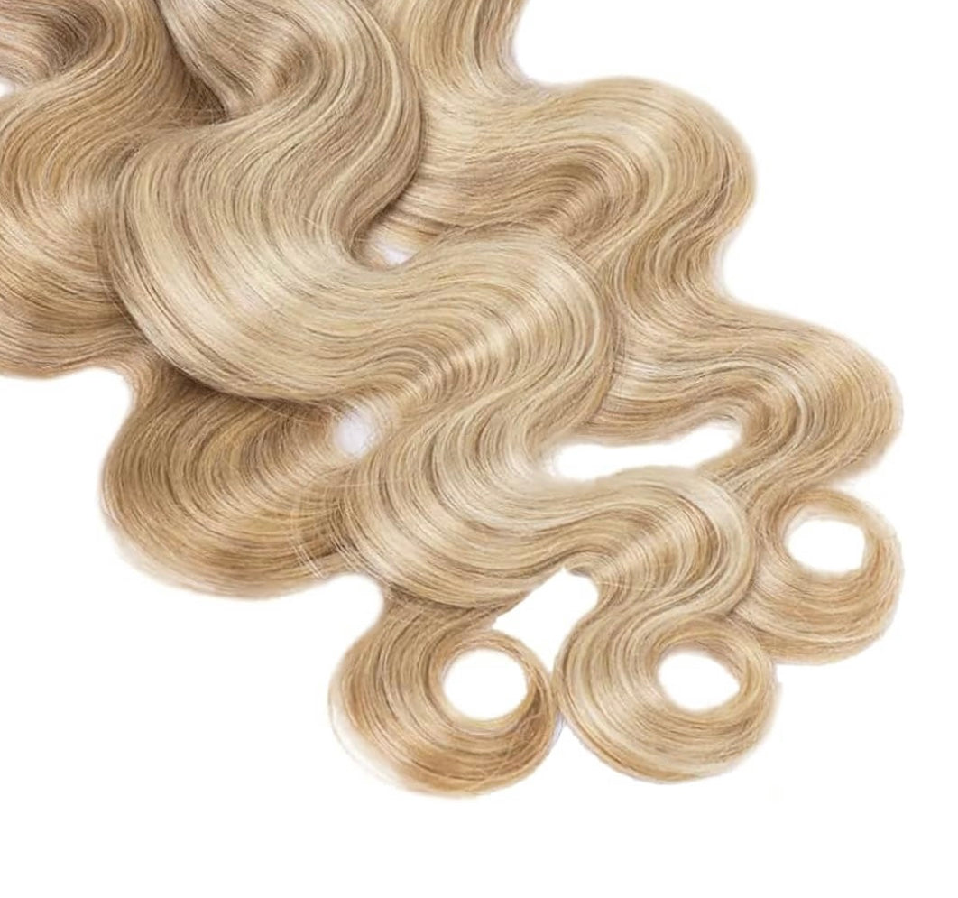 B&B EXPRESS GOLD 100% BRAZILIAN BODY WAVE VIRGIN HUMAN HAIR COLOR 613, 20" 18" 16"
