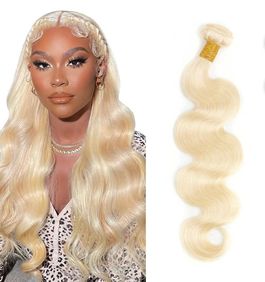 B&B EXPRESS GOLD 100% BRAZILIAN BODY WAVE VIRGIN HUMAN HAIR COLOR 613, 22"
