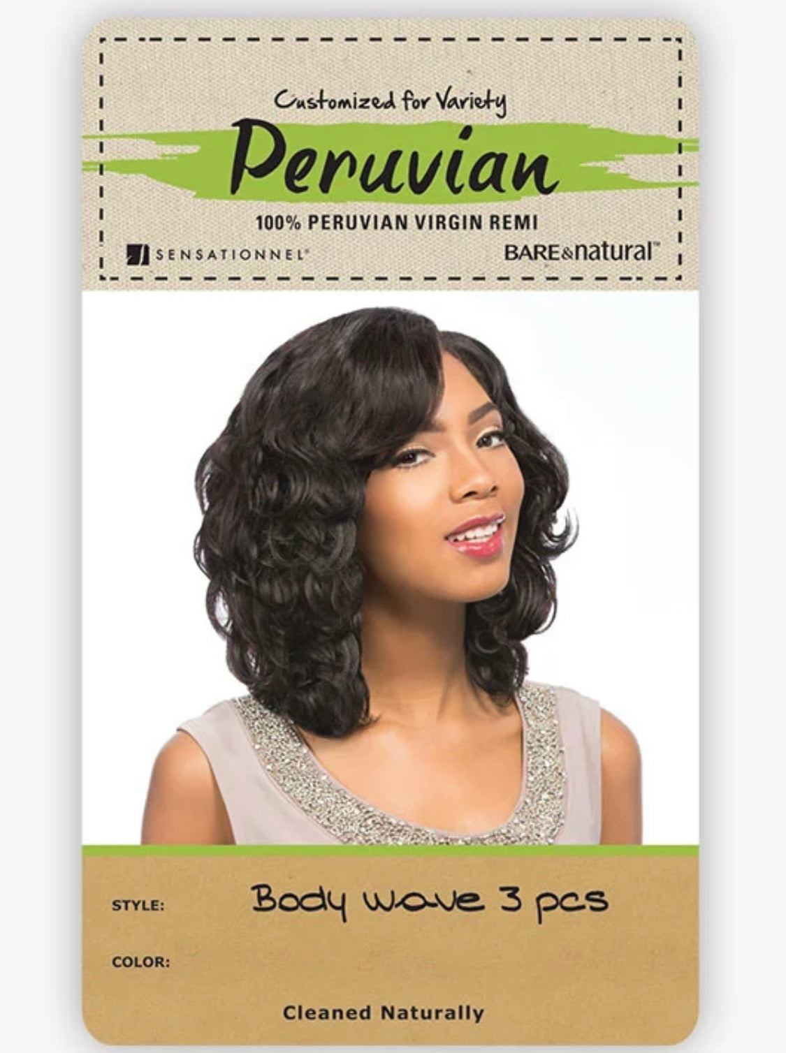 PERUVIAN 100% VIRGIN REMI BUNDLE HAIR BARE & NATURAL - BODY WAVE 10S 3PCS