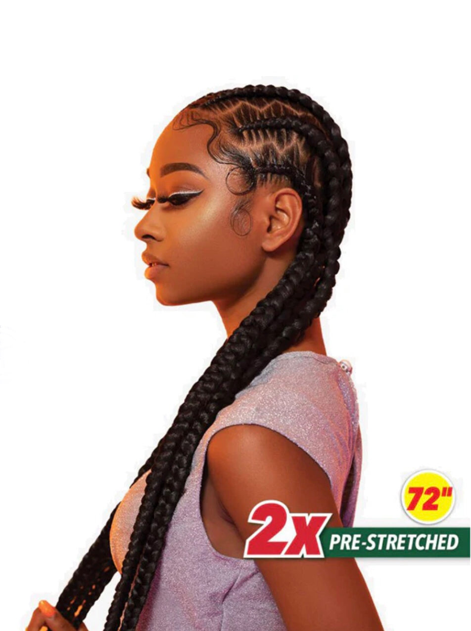 2x X-PRESSION PRE-STRETCHED BRAID 72″