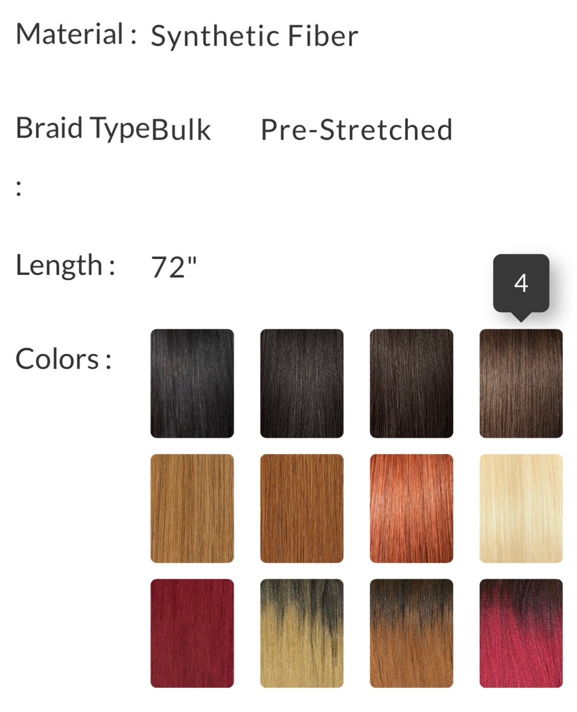 2x X-PRESSION PRE-STRETCHED BRAID 72″