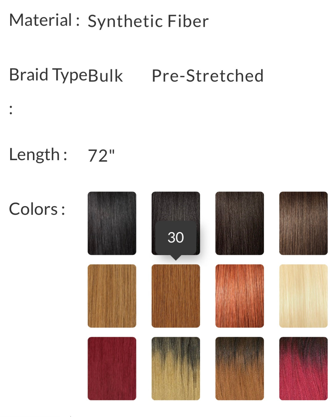 2x X-PRESSION PRE-STRETCHED BRAID 72″