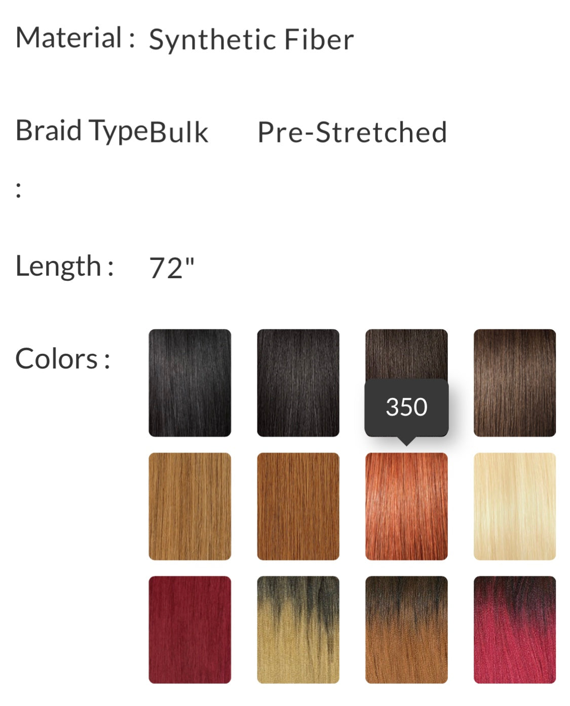 2x X-PRESSION PRE-STRETCHED BRAID 72″