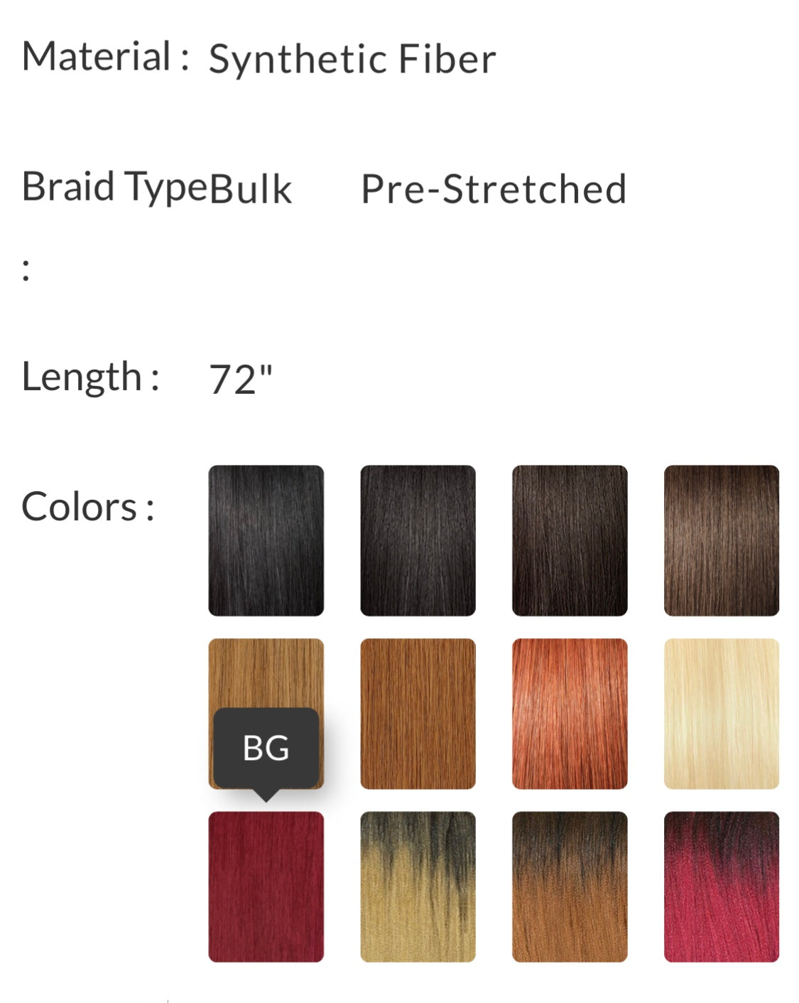2x X-PRESSION PRE-STRETCHED BRAID 72″