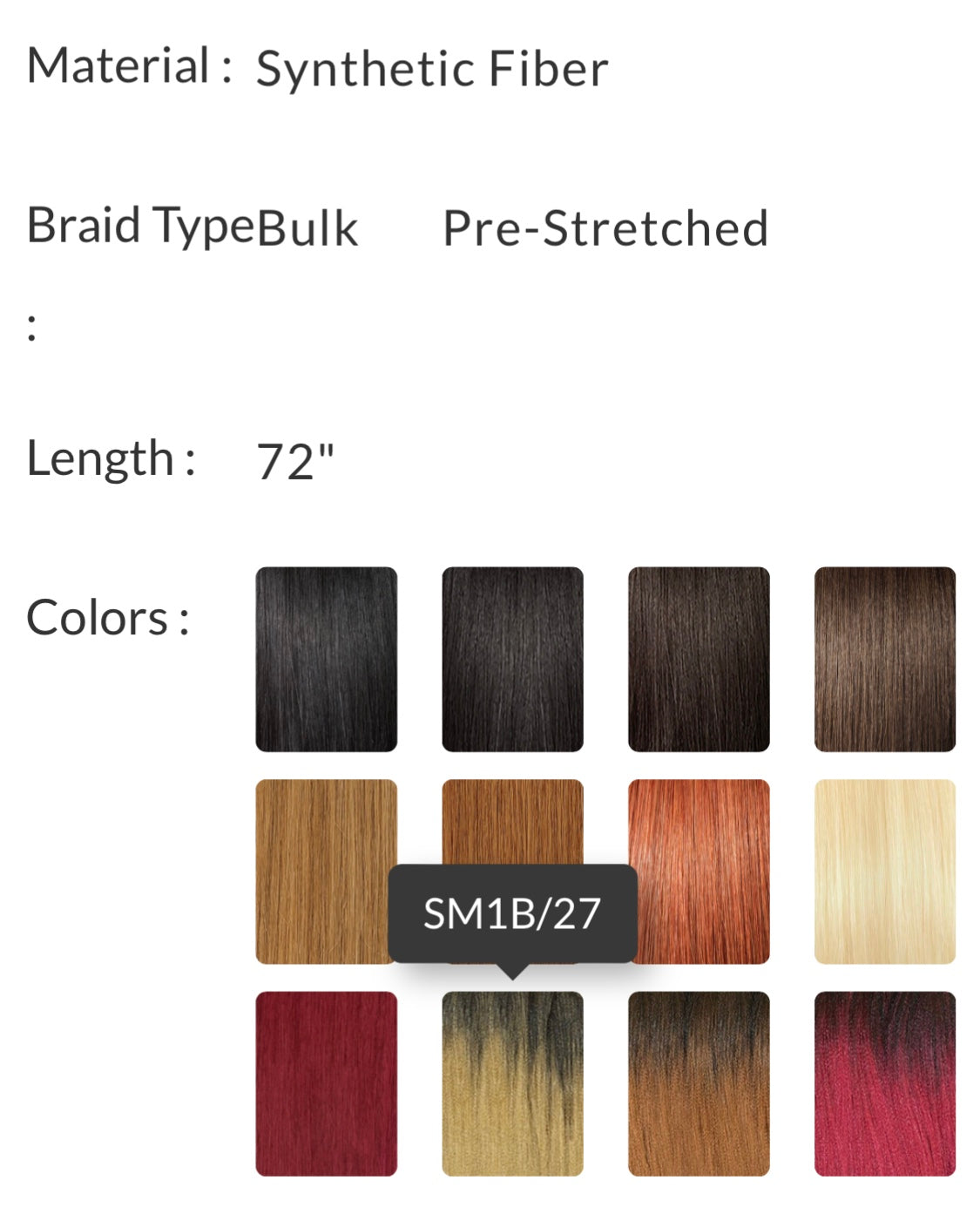 2x X-PRESSION PRE-STRETCHED BRAID 72″