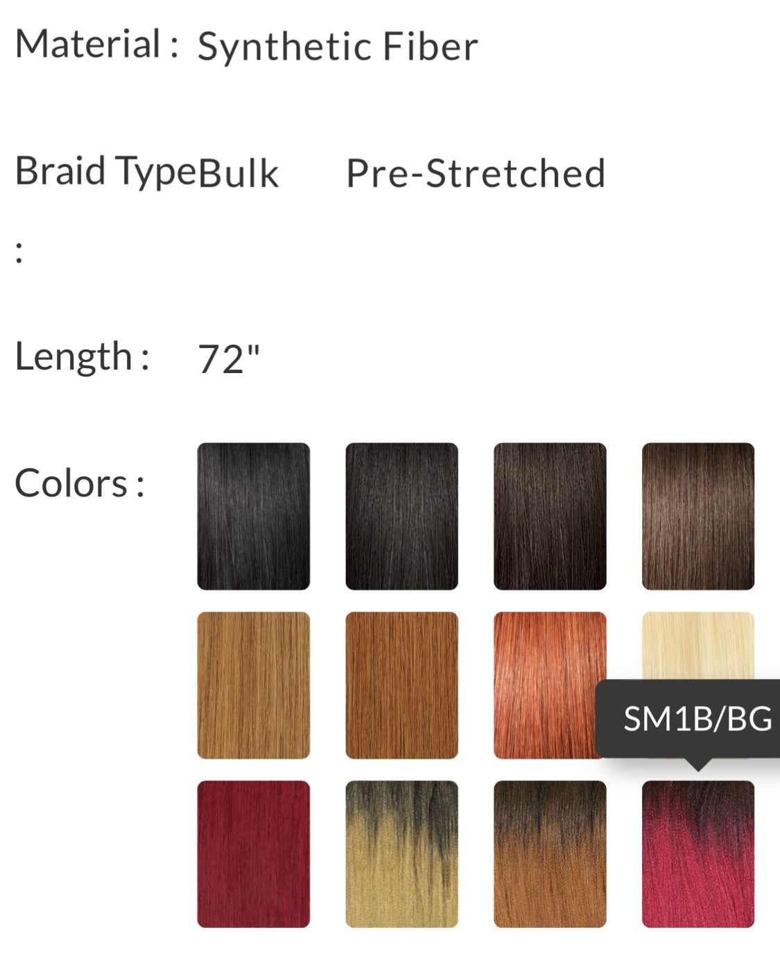 2x X-PRESSION PRE-STRETCHED BRAID 72″