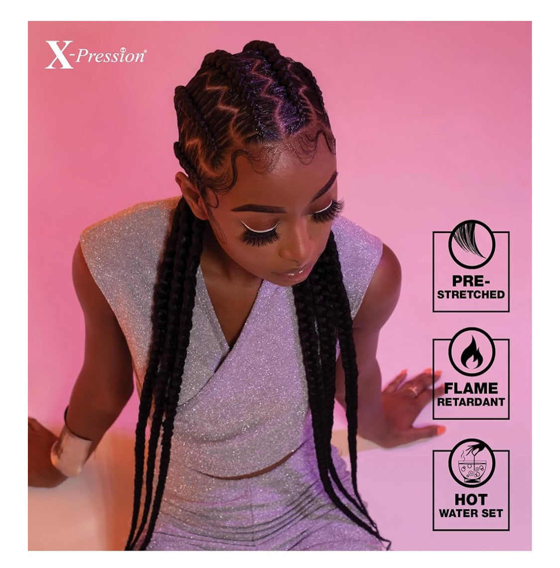 4x X-PRESSION PRE-STRETCHED BRAID 38"