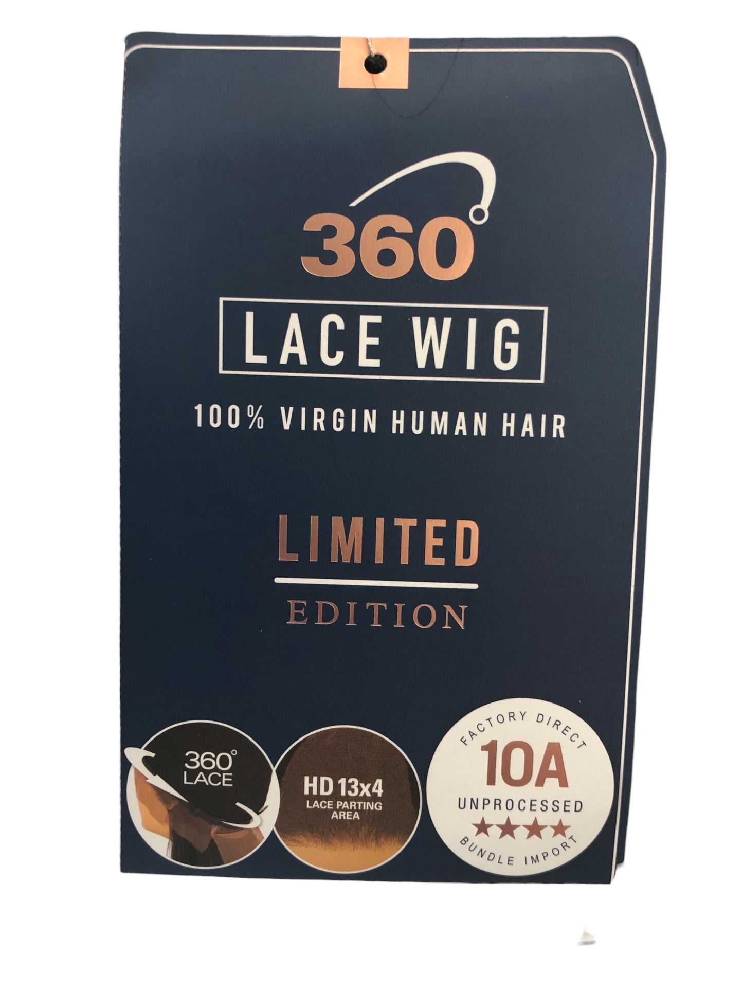 360 LACE WIG 100% VIRGIN HUMAN HAIR, STRAIGHT 32" (NATURAL BLACK)