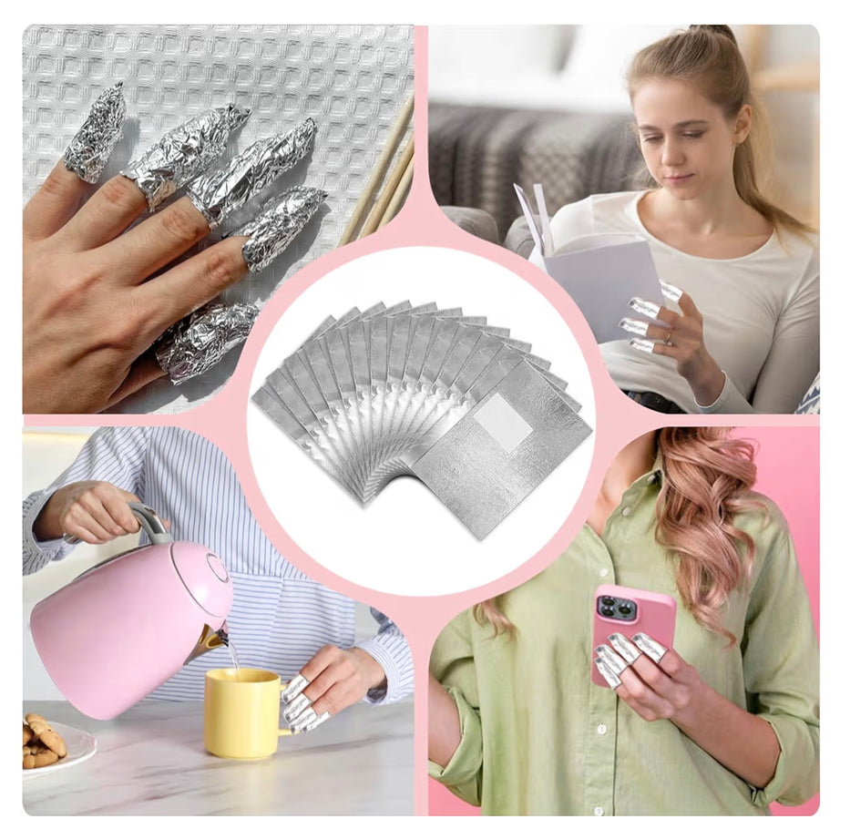 LOOKS NAIL FOIL WRAPS FOR SOAK OFF GEL POLISH REMOVER 200PCS/BOX