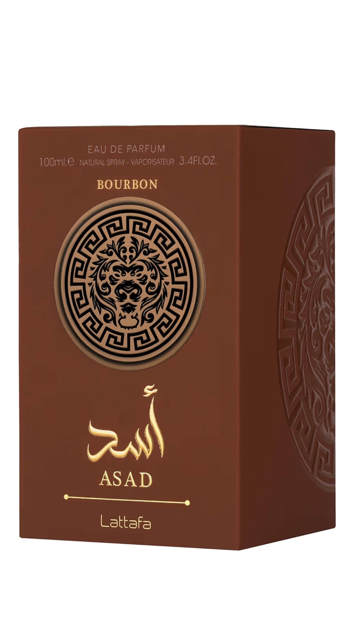 Lattafa Asad Bourbon for Unisex Eau de Parfum Spray, 3.4 Ounce / 100 ml