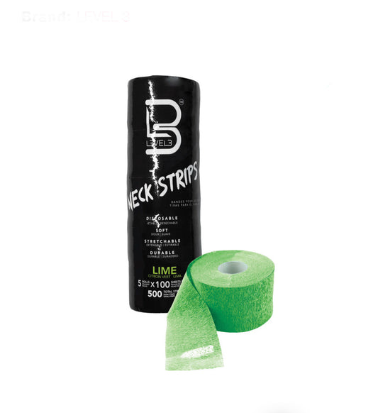 L3VEL3 NECK PAPER STRIPS - LIME