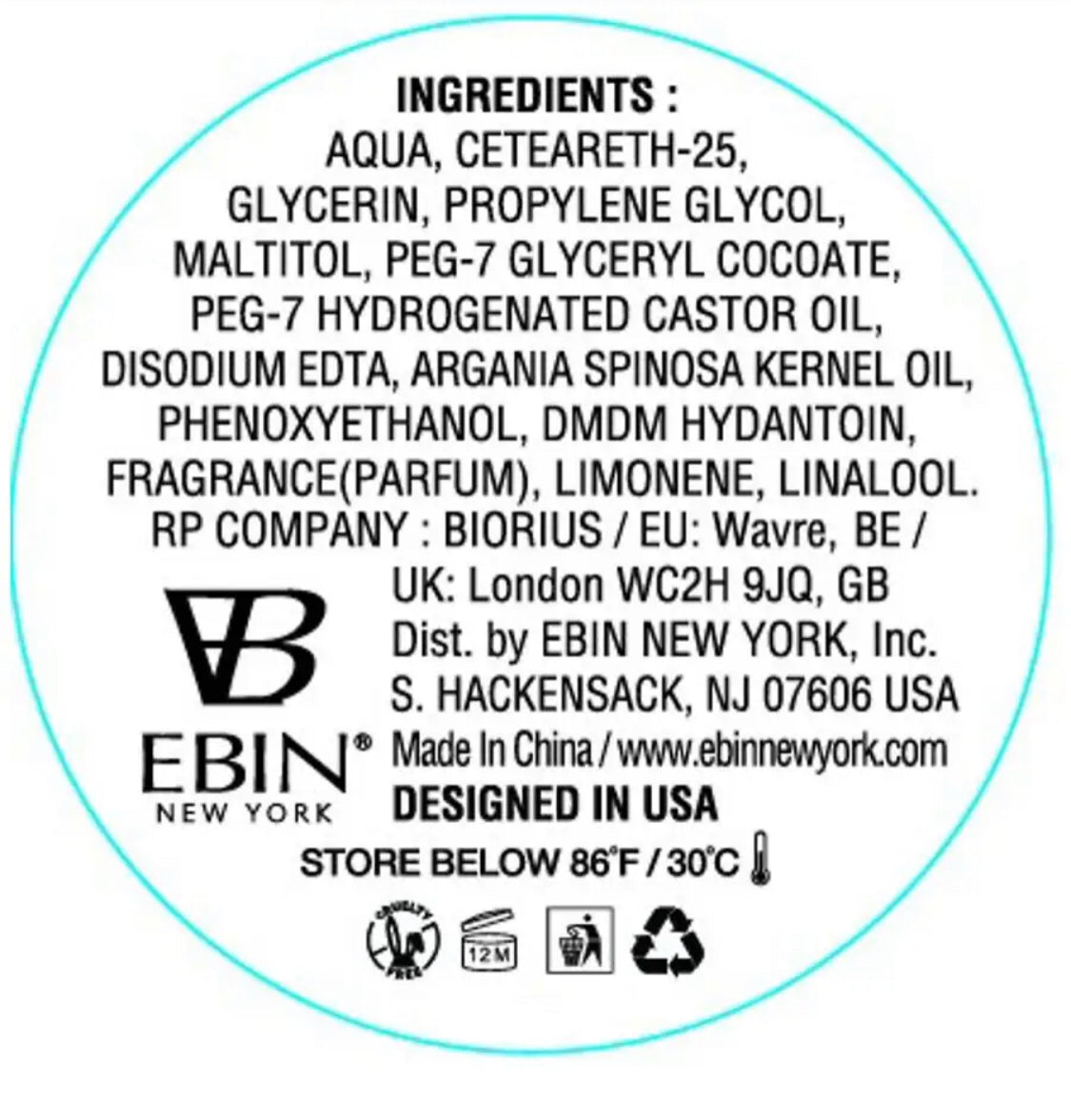 EBIN NEW YORK 24 Hour Edge Tamer - Extreme Firm Hold (6.09oz/ 180ml)