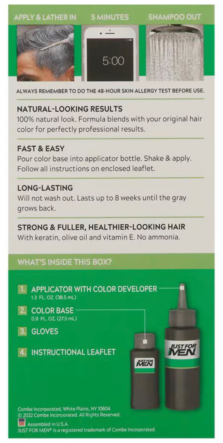 JUST FOR MEN SHAMPOO-IN COLOR, DARKEST BROWN, H-50