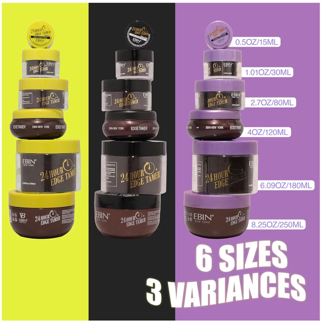 EBIN NEW YORK 24 Hour Edge Tamer - Extreme Firm Hold (6.09oz/ 180ml)
