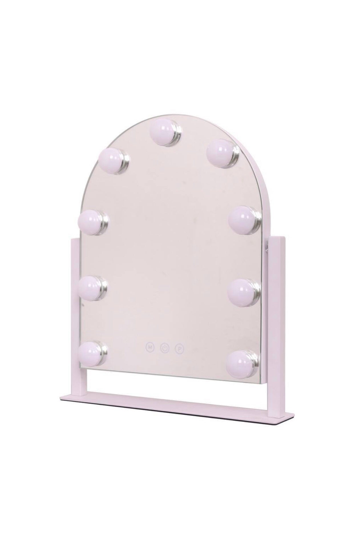 11 in. W x 13 in. H LED Light Arch Metal Framed Makeup Vanity Mirror White Hollywood Mirror