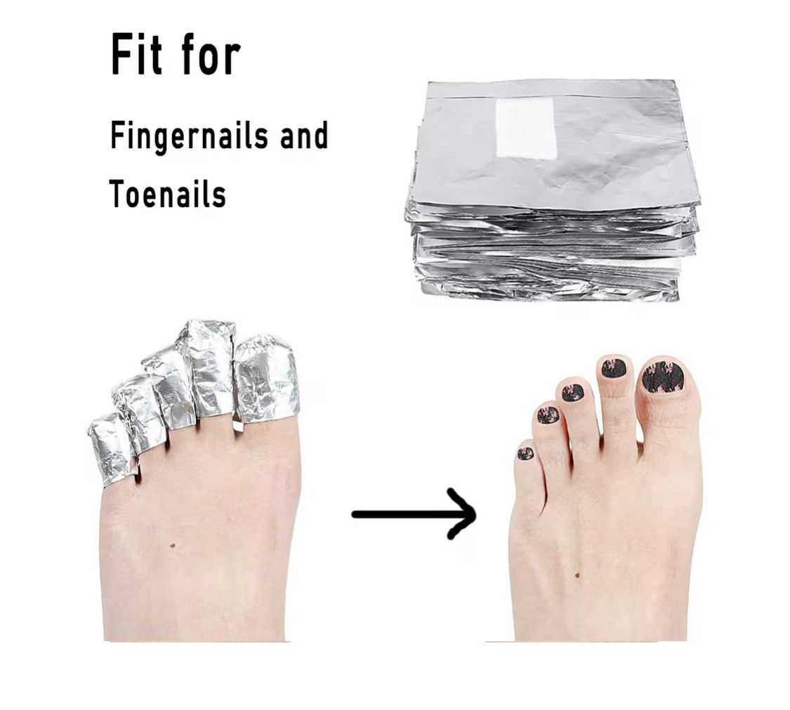 LOOKS NAIL FOIL WRAPS FOR SOAK OFF GEL POLISH REMOVER 200PCS/BOX