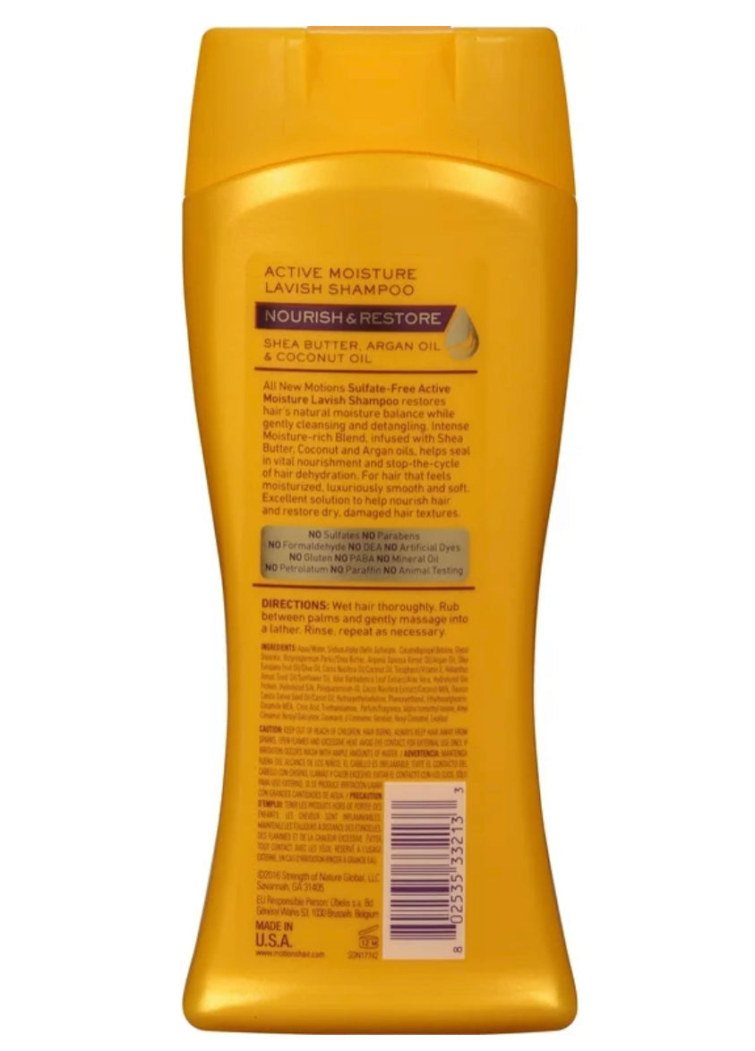 Motions Active Moisture Lavish Moisturizing Nourishing Daily Shampoo, 13 fl oz. Dry Hair