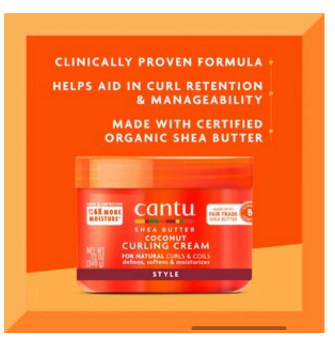 Cantu Coconut Curling Cream, 12 oz