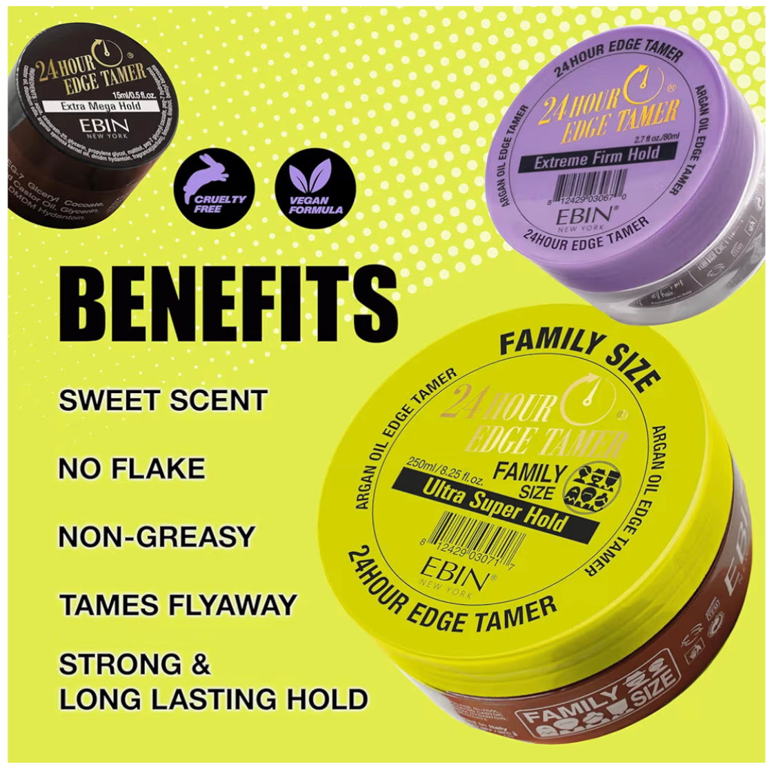 EBIN NEW YORK 24 Hour Edge Tamer - Extreme Firm Hold (6.09oz/ 180ml)