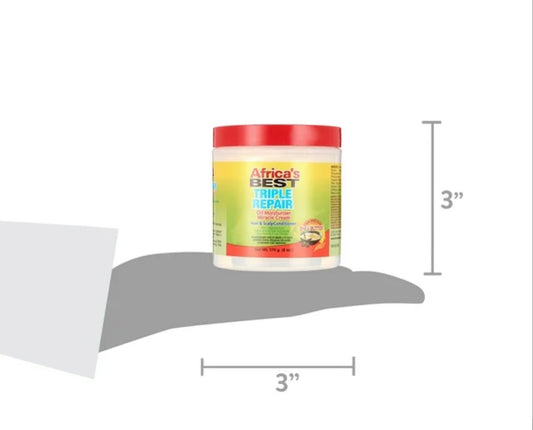 Africa's Best Triple Repair Oil Moisturizer Miracle Cream Hair & Scalp Conditioner, 6 oz