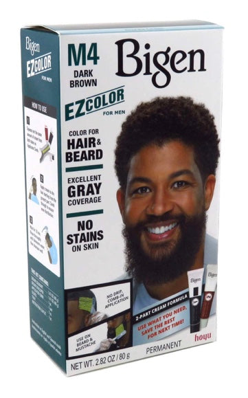 BIGEN EZ PERMANENT HAIR COLOR, [M4] DARK BROWN, ALL HAIR TYPE