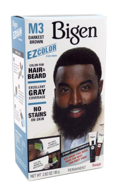 BIGEN EZ PERMANENT HAIR COLOR, [M3] DARKEST BROWN, ALL HAIR TYPE