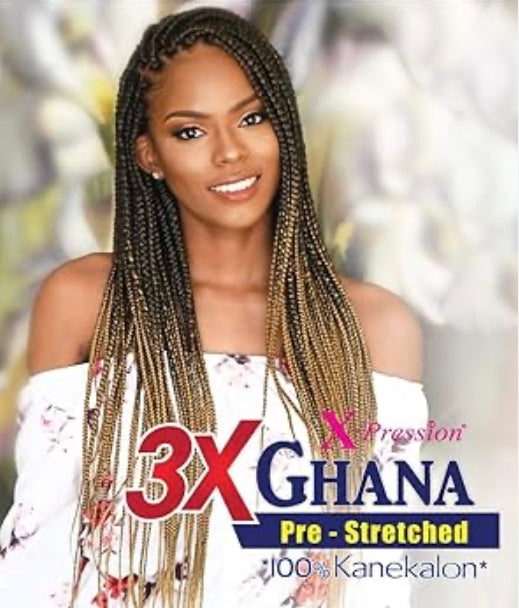 3x GHANA PRE-STRETCHED BRAID 40"
