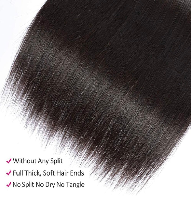 BRAZILIAN STRAIGHT UNPROCESSED 100% HUMAN HAIR VIRGIN REMY 12" 14" 16"
