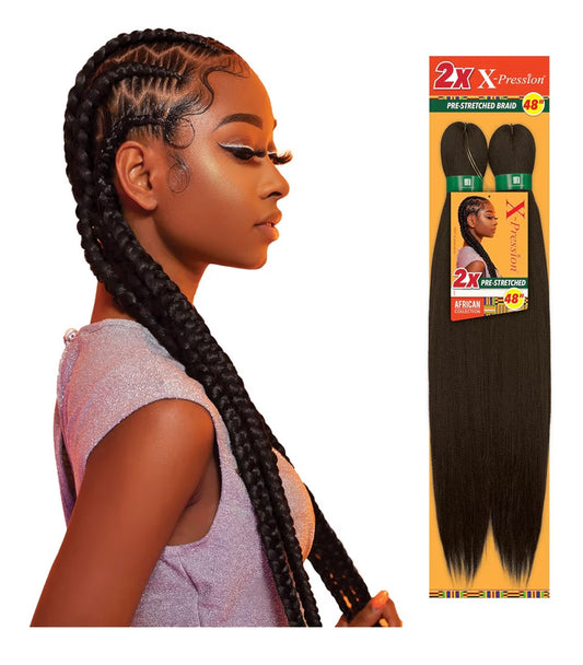 2x X-PRESSION PRE-STRETCHED BRAID 48"
