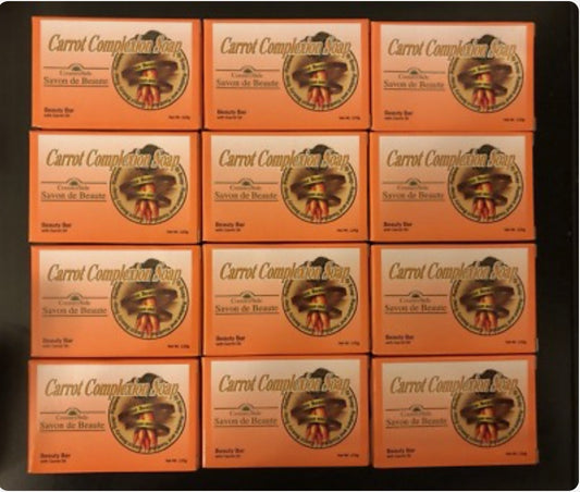 Carrot Complexion Soap Skin Tone Improvement w/ Carrot Oil (12 Pack)