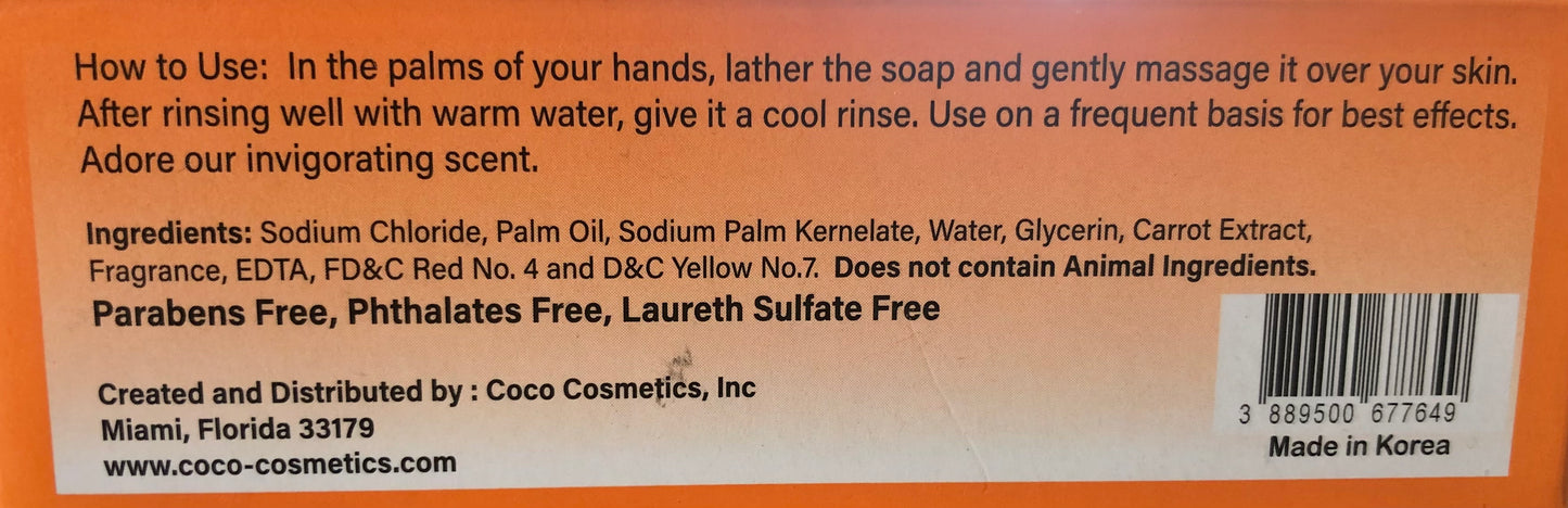 Carrot Complexion Soap Skin Tone Improvement w/ Carrot Oil (7 oz)