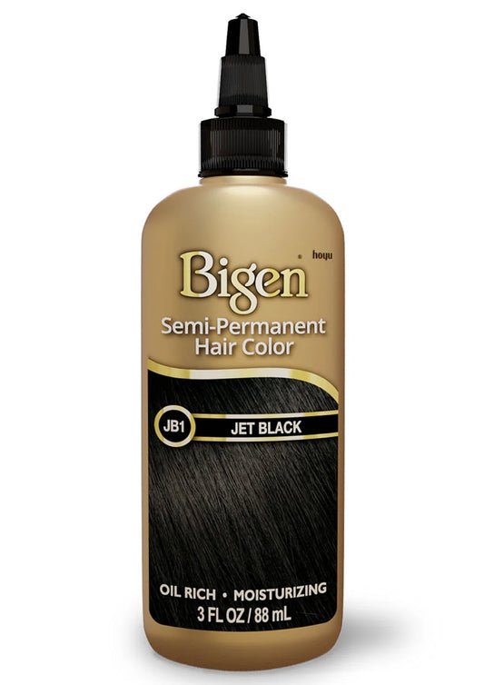 BIGEN SEMI-PERMANENT HAIR COLOR, [JB1] JET BLACK, ALL HAIR TYPE