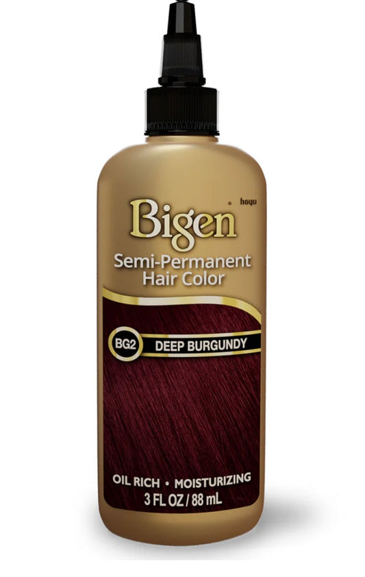 BIGEN SEMI-PERMANENT HAIR COLOR, [BG2] DEEP BURGUNDY, ALL HAIR TYPE