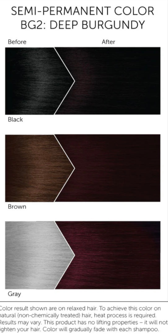 BIGEN SEMI-PERMANENT HAIR COLOR, [BG2] DEEP BURGUNDY, ALL HAIR TYPE