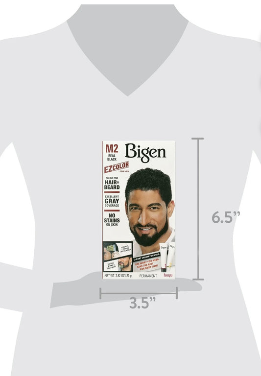 BIGEN EZ PERMANENT HAIR COLOR, [M2] REAL BLACK, ALL HAIR TYPE