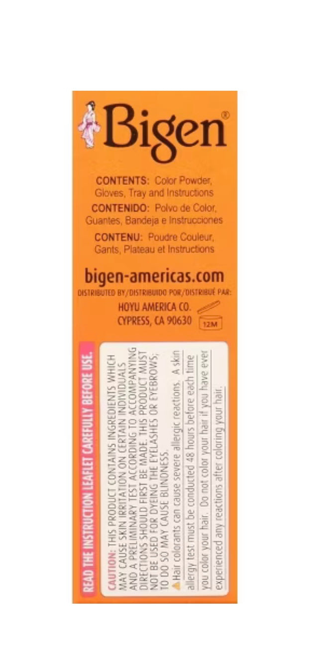 BIGEN PERMANENT POWDER HAIR COLOR, [58] BLACK BROWN, ALL HAIR TYPE