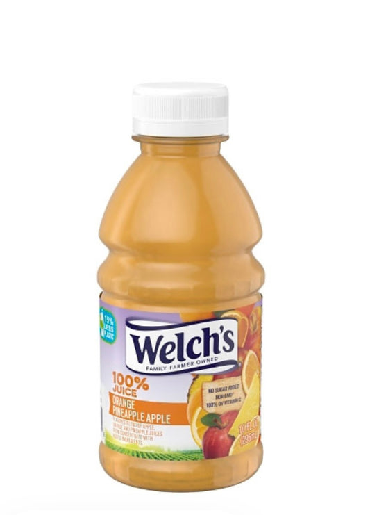 WELCH'S 100% ORANGE PINEAPPLE APPLE JUICE, 10 Fl Oz