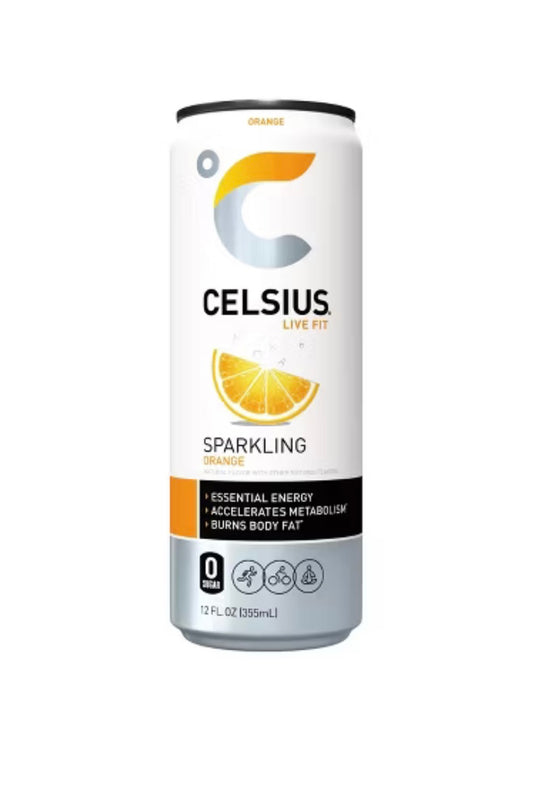 CELSIUS SPARKLING ORANGE ENERGY DRINK, 12 Fl Oz